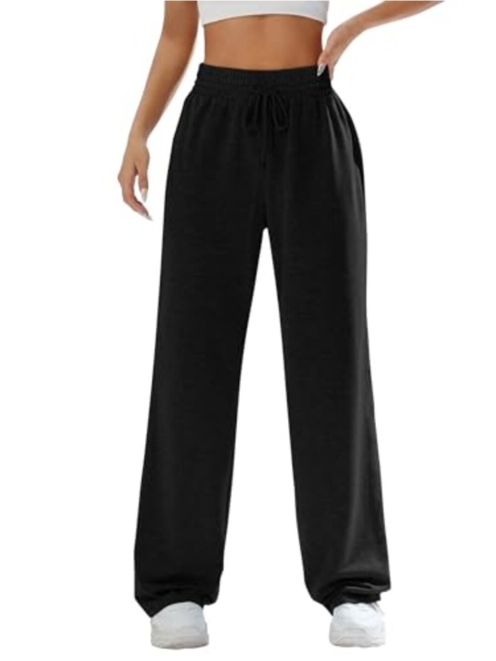 Kiench Girls High Waisted Straight Leg Sweatpants Drawstring Joggers